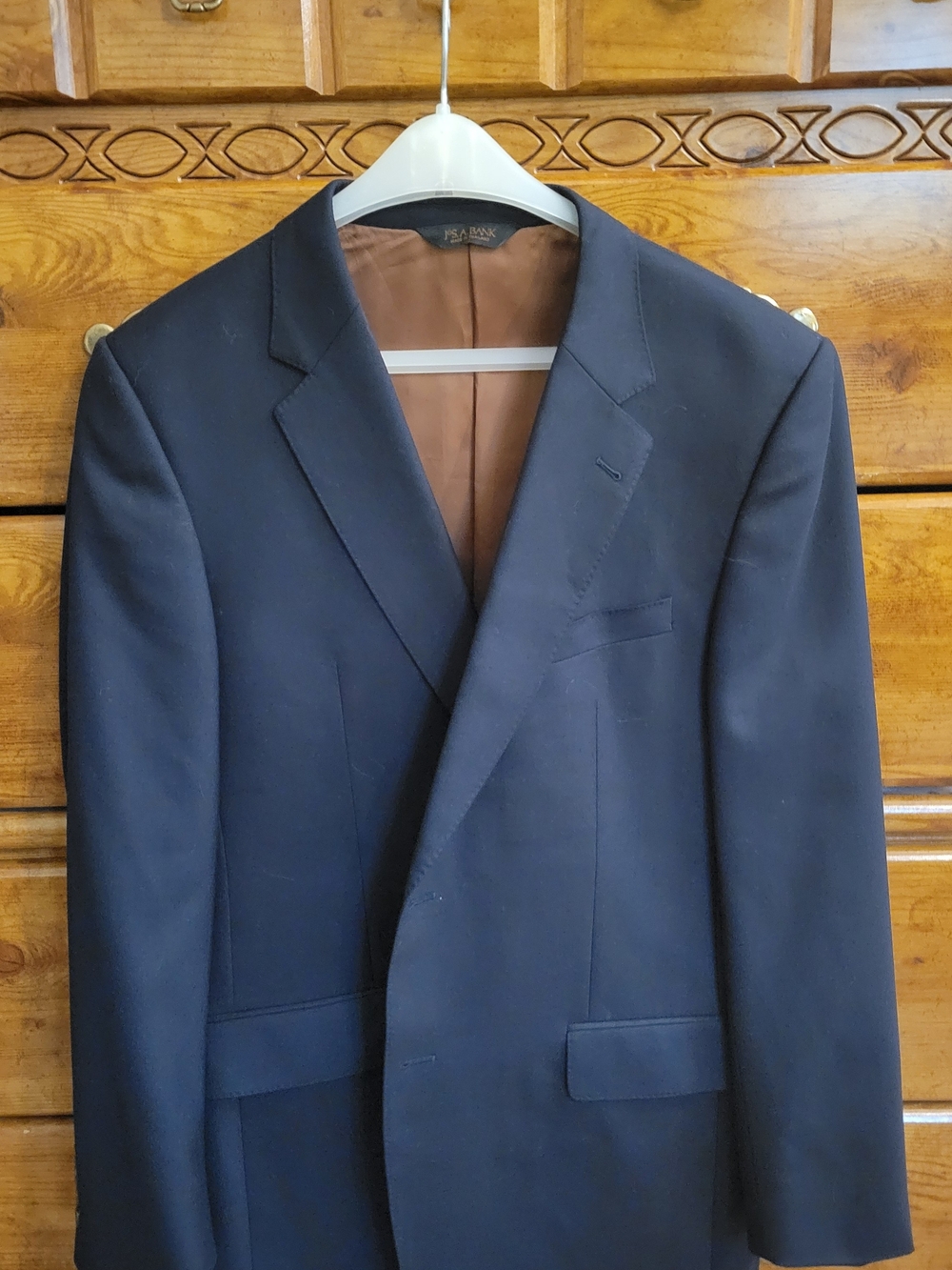 Jos. A. Bank Navy Wool Suit Coat Tailored Fit 43L 36W 30l